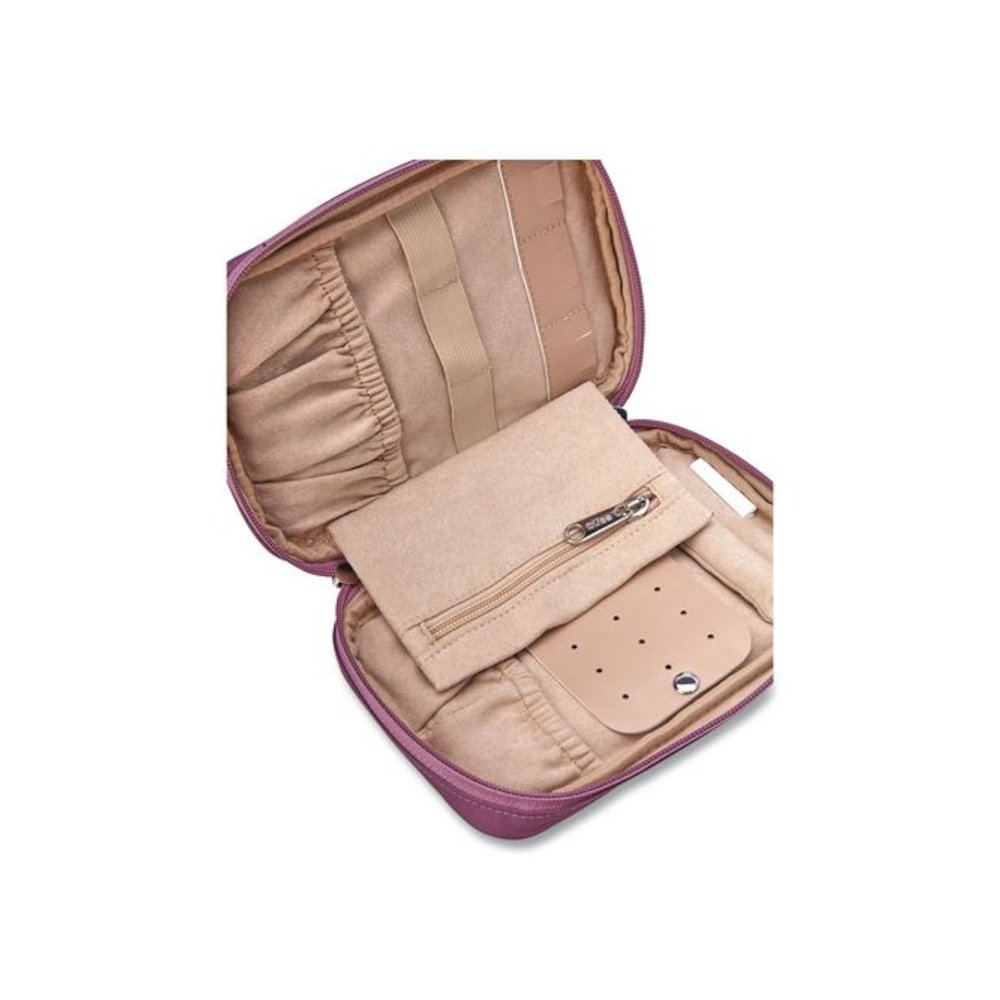 Travel Jewelry Organizer, 7.4 x 5.6, Maroon. Picture 3