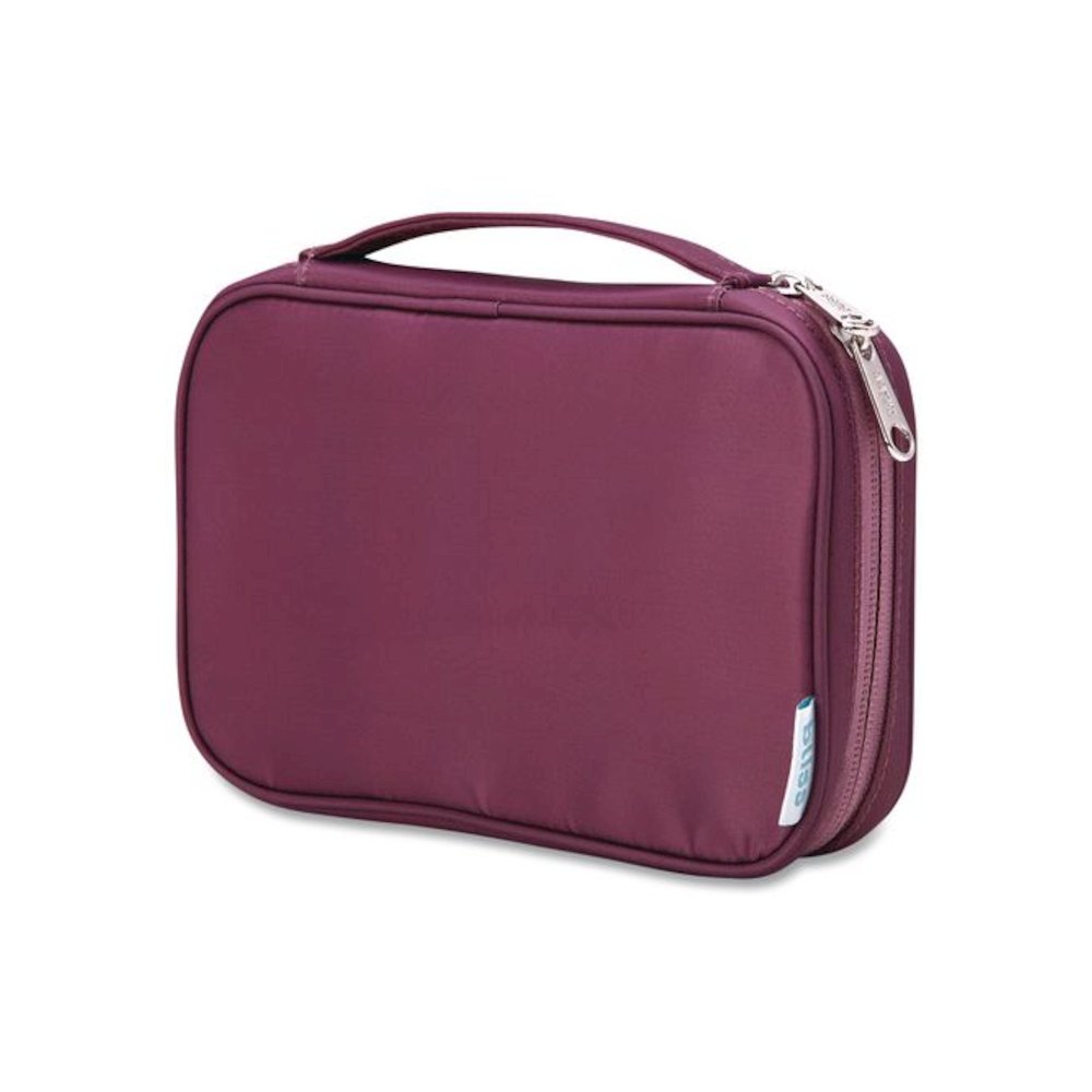 Travel Jewelry Organizer, 7.4 x 5.6, Maroon. Picture 1