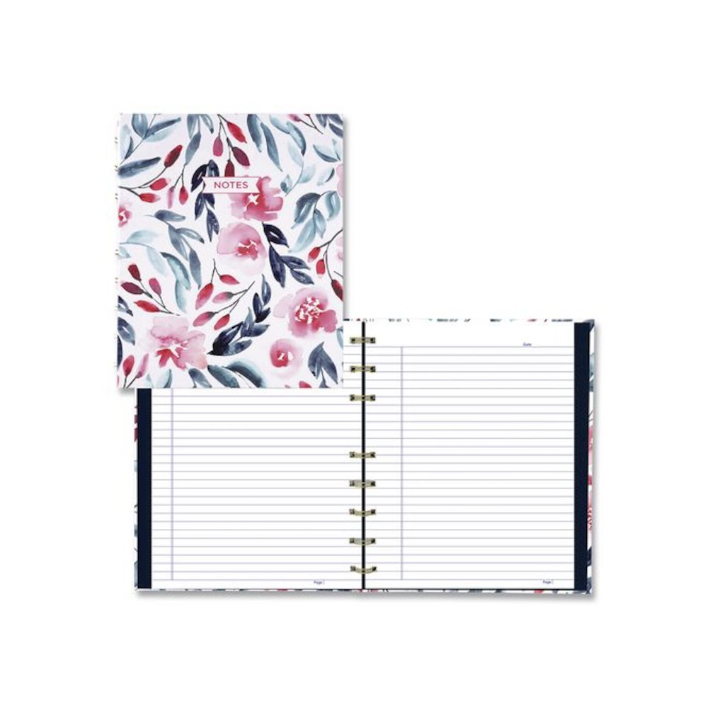 NotePro Fashion Hard Cover Notebook, 1-Subject, Medium/College Rule, Tranquil Blooms Cover, (96) 9.25 x 7.25 Sheets. Picture 2