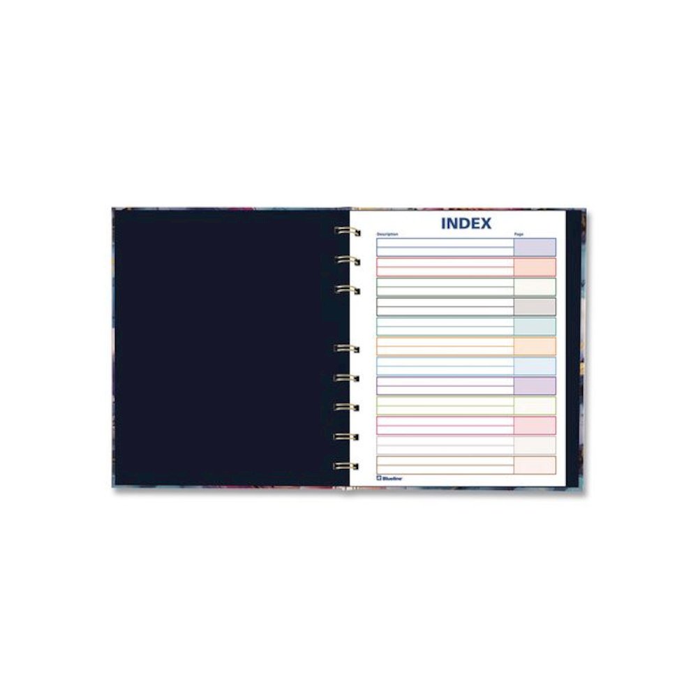 NotePro Fashion Hard Cover Notebook, 1-Subject, Medium/College Rule, Midnight Floral Cover, (96) 9.25 x 7.25 Sheets. Picture 4