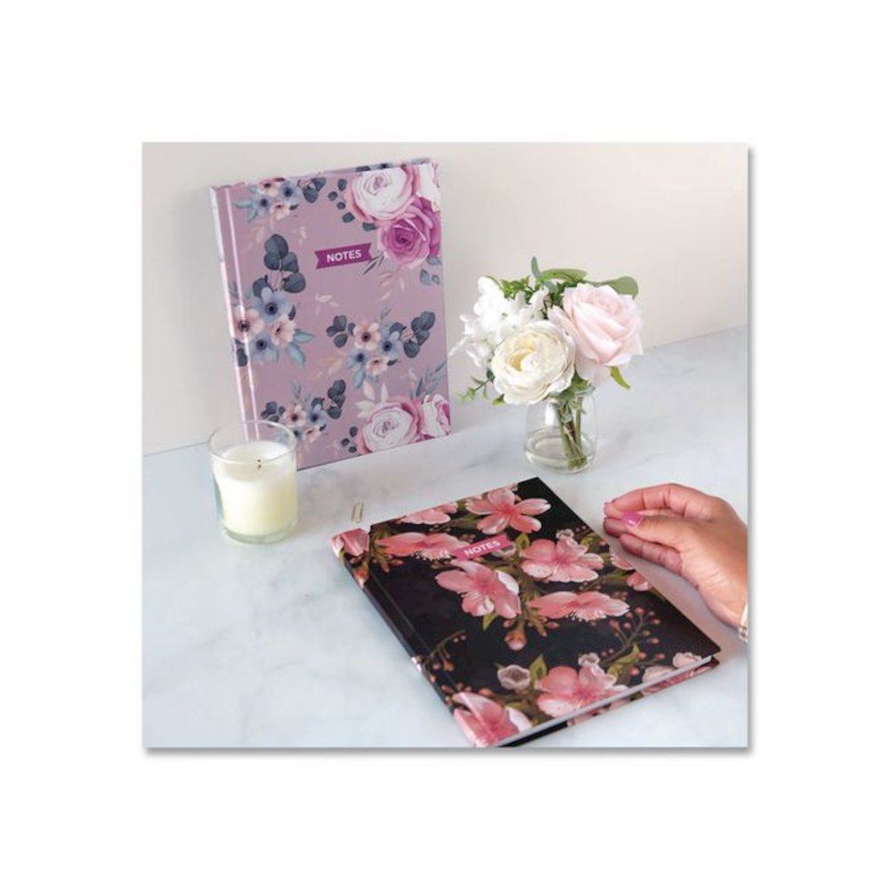 Fashion Hard Cover Notebook, 1-Subject, Medium/College Rule, Cherry Tree Lane Cover, (96) 9.25 x 7.25 Sheets. Picture 7
