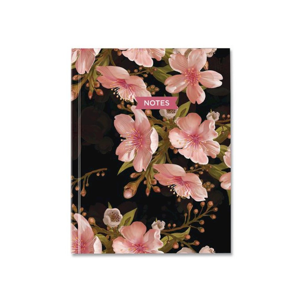 Fashion Hard Cover Notebook, 1-Subject, Medium/College Rule, Cherry Tree Lane Cover, (96) 9.25 x 7.25 Sheets. Picture 1