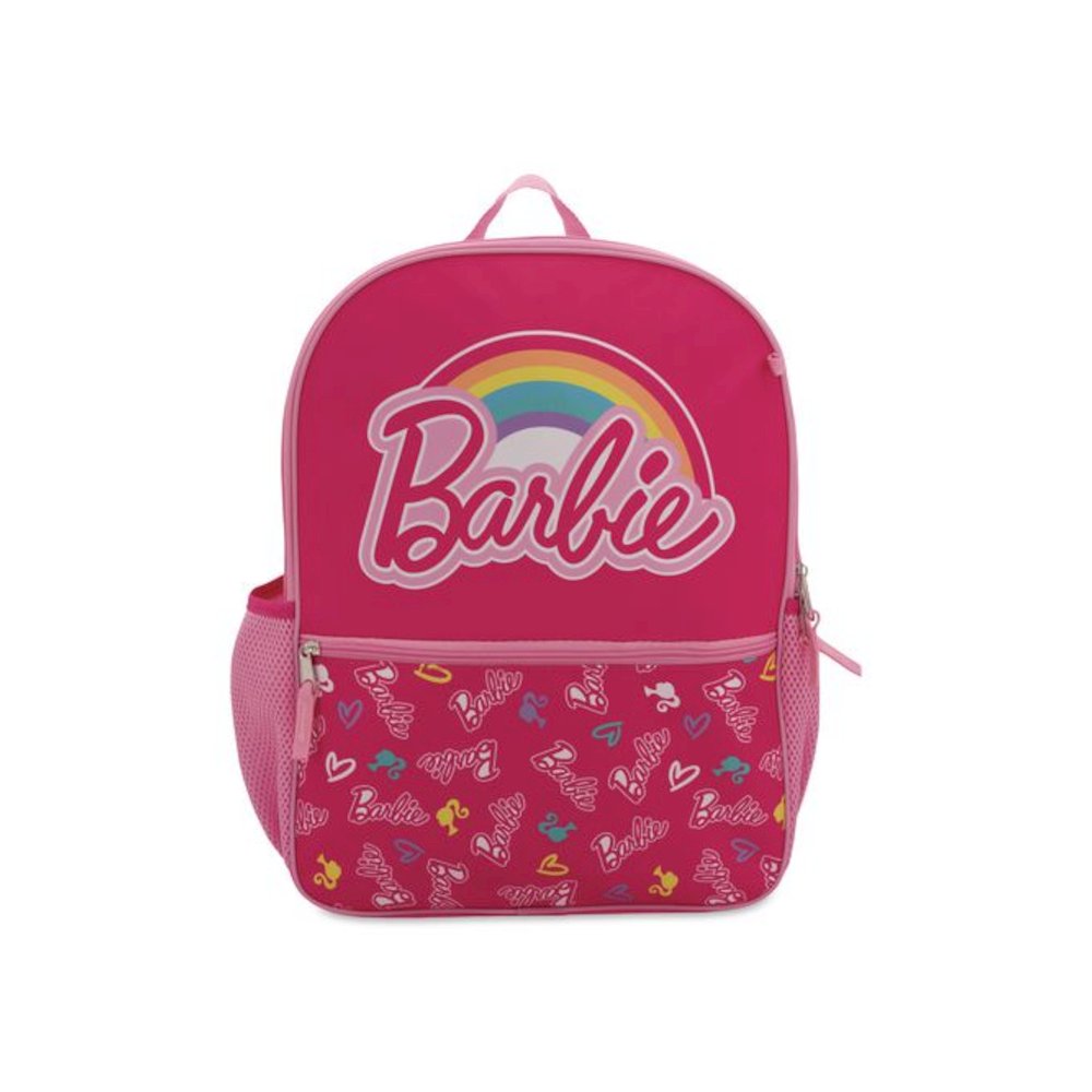 Barbie 5-Piece Backpack Set, 12 x 5 x 16, Pink. Picture 2