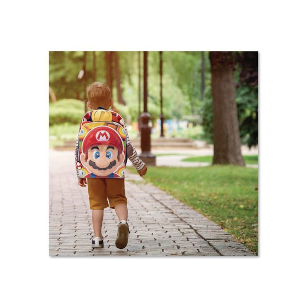 Super Mario Backpack, 12 x 5 x 16, Multicolor. Picture 4