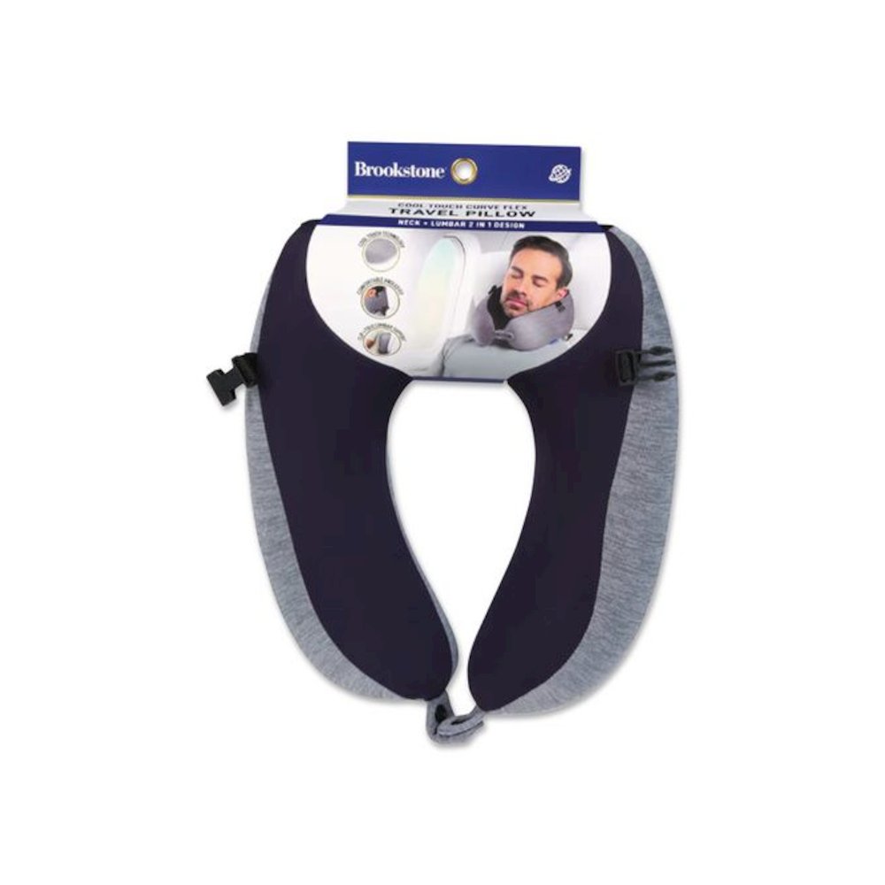 Flex Curve Neck Pillow, One Size Fits Most, Black/Gray. Picture 3