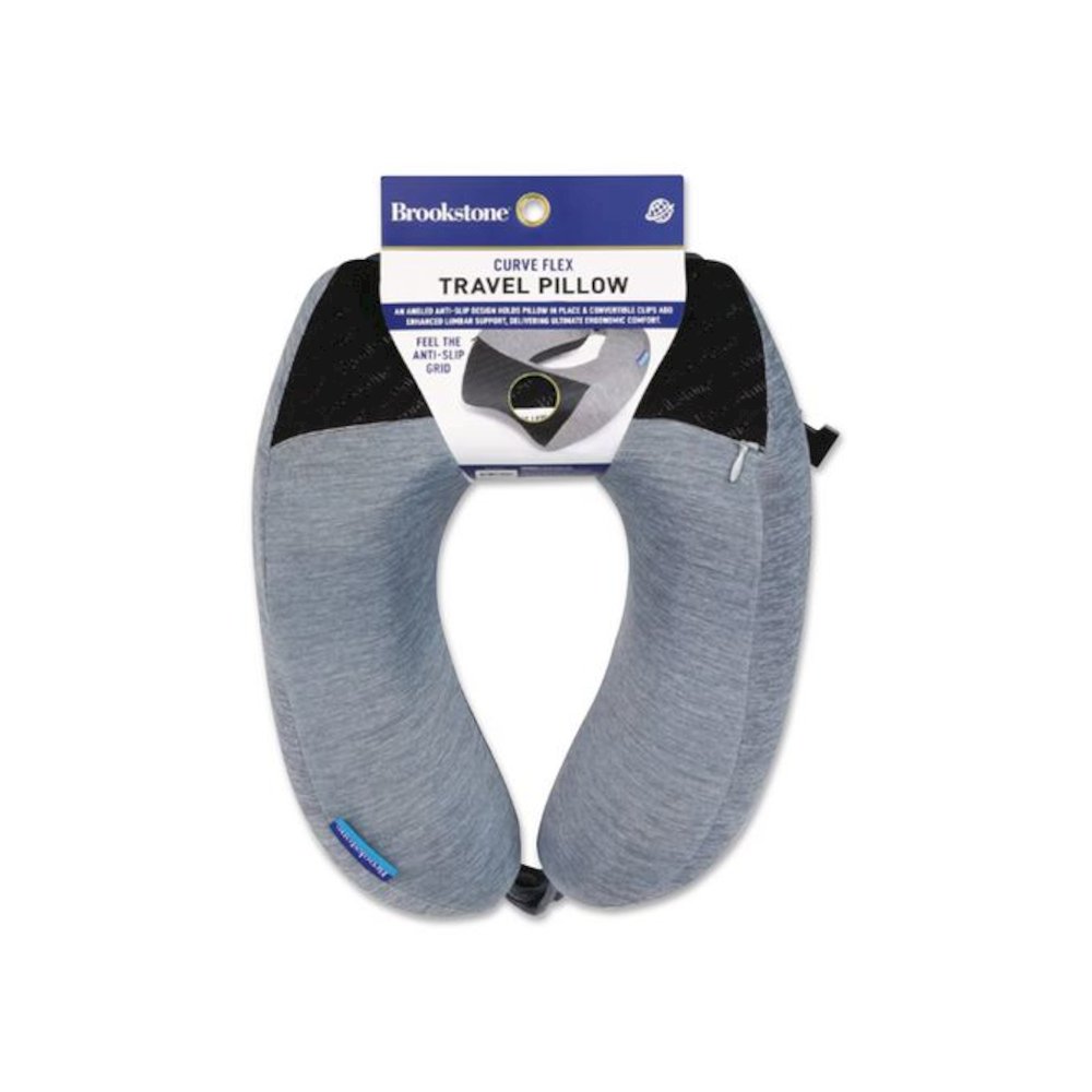 Flex Curve Neck Pillow, One Size Fits Most, Black/Gray. Picture 4