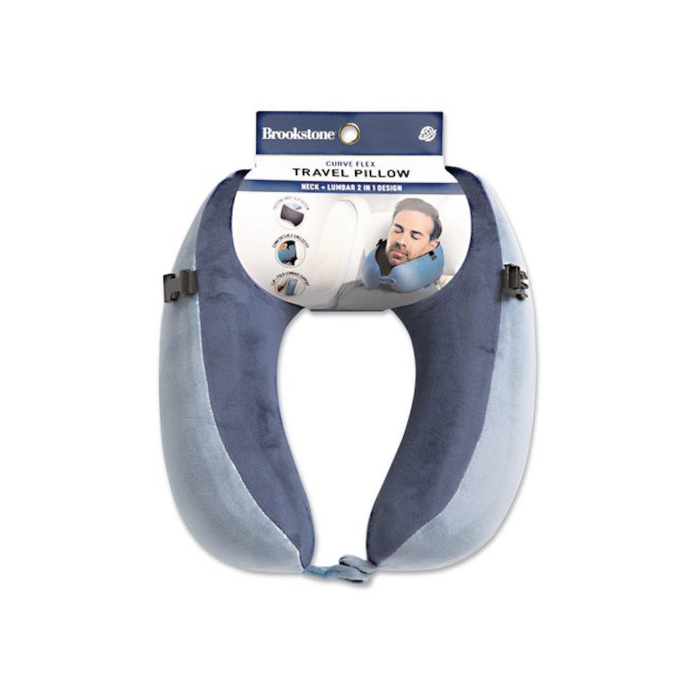 Flex Curve Neck Pillow, One Size Fits Most, Blue. Picture 2