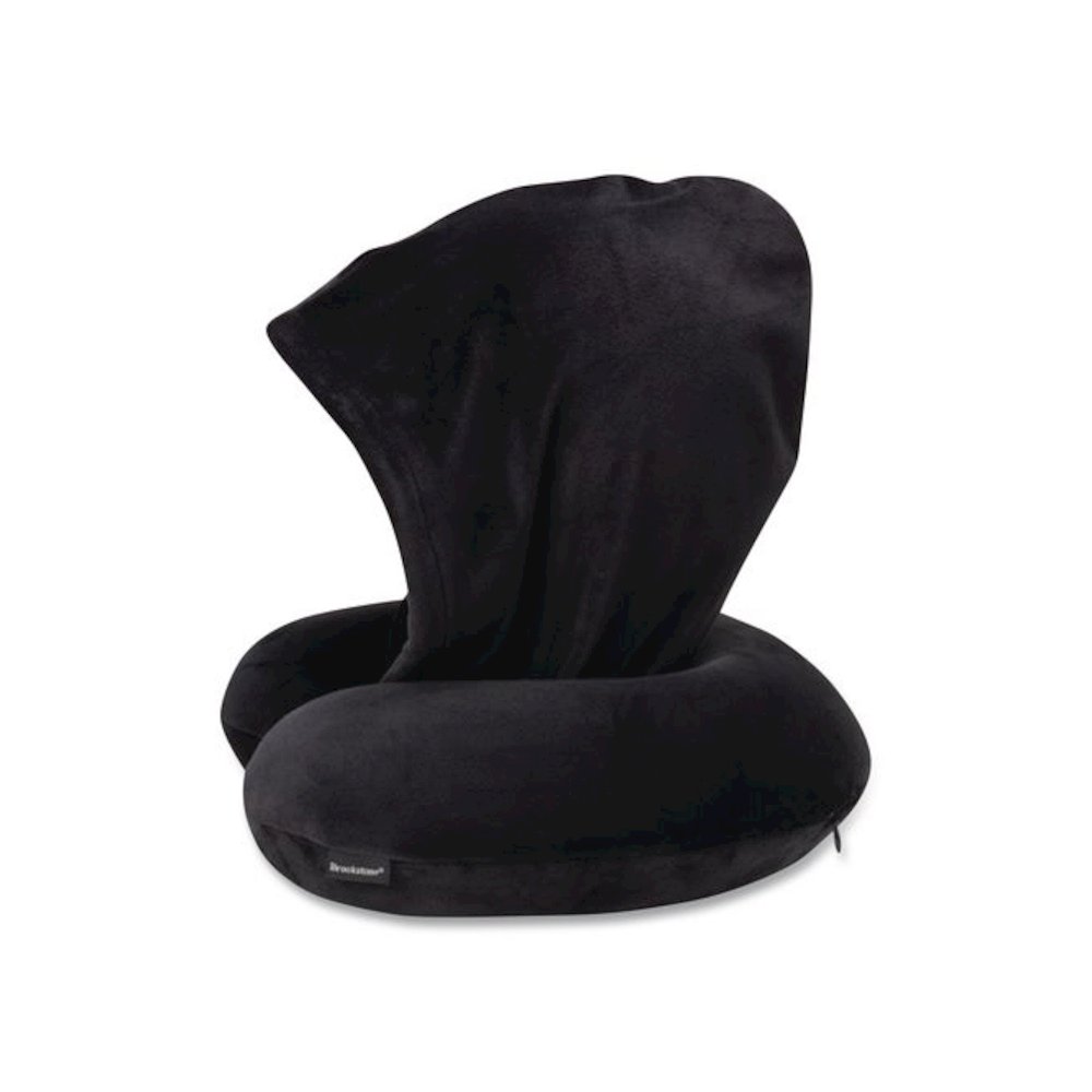 Hooded Memory Foam Pillow, One Size Fits Most, Black. Picture 5