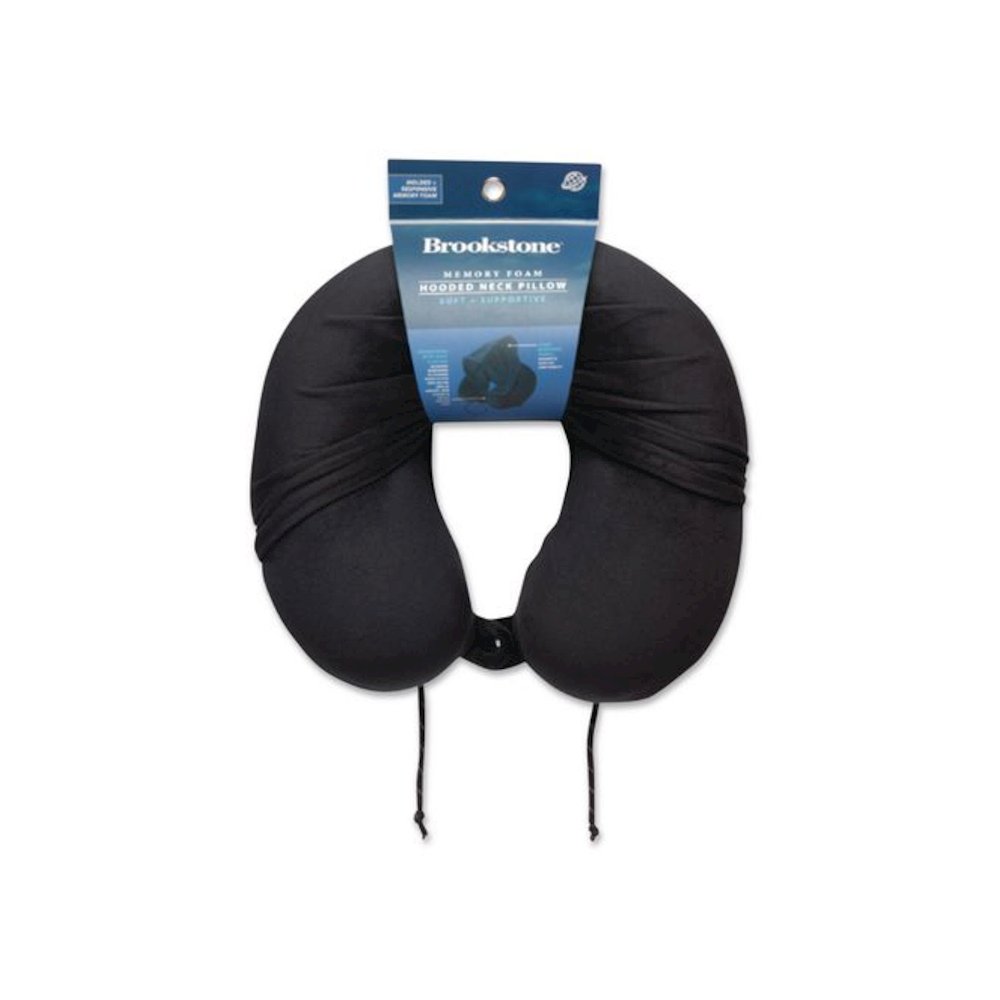 Hooded Memory Foam Pillow, One Size Fits Most, Black. Picture 6