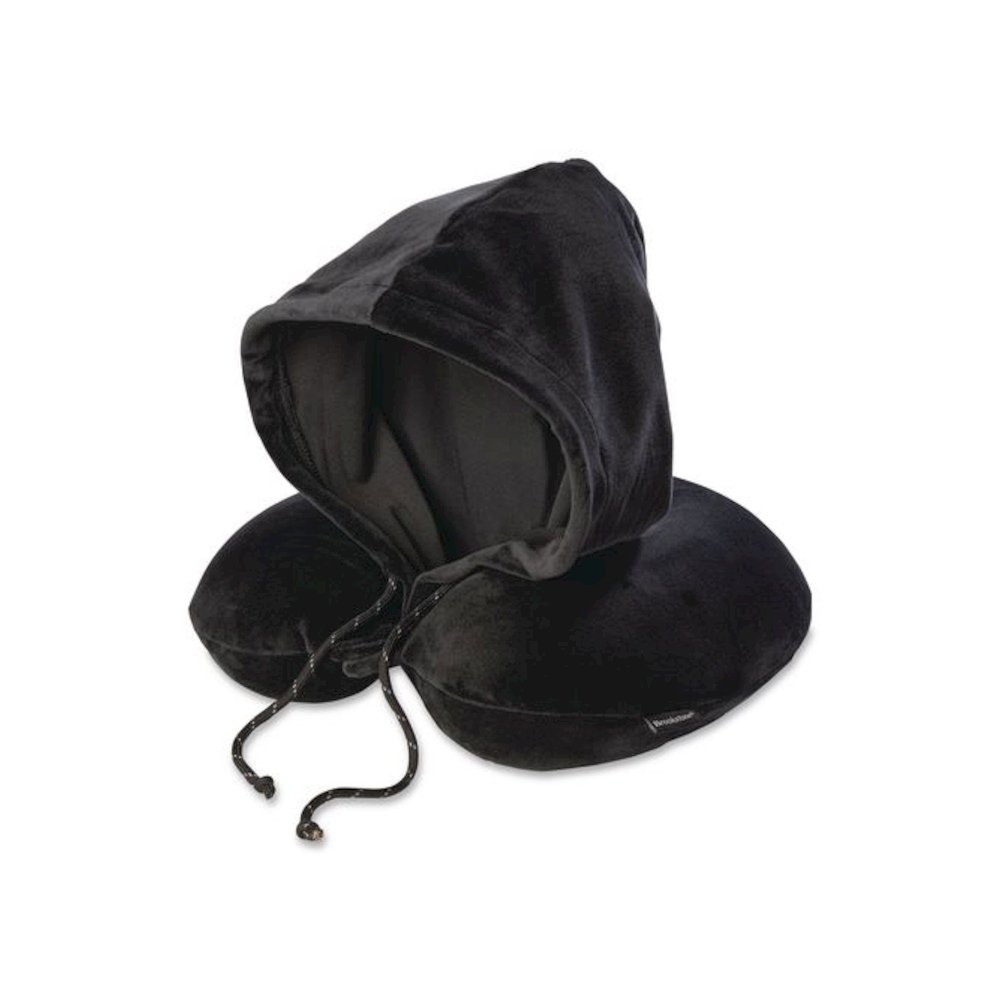 Hooded Memory Foam Pillow, One Size Fits Most, Black. Picture 1