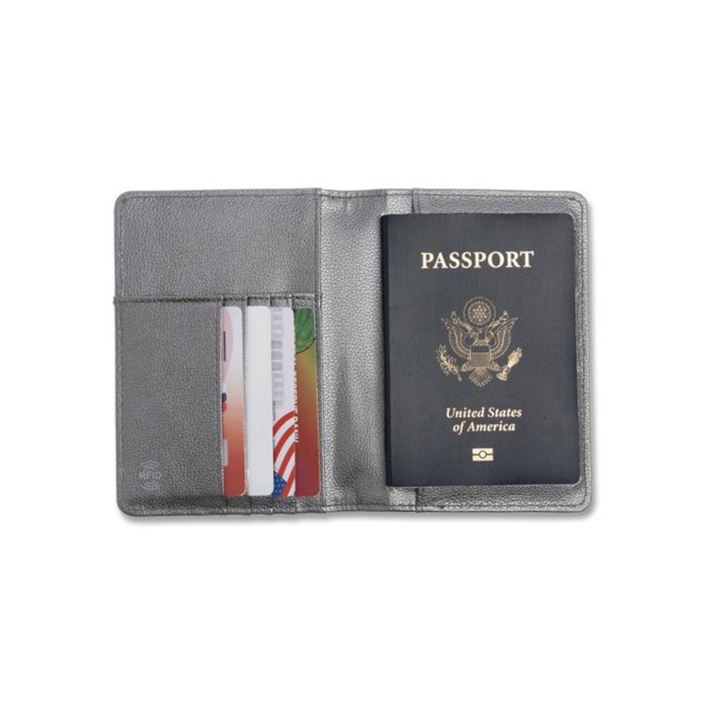 RFID Passport Holder, Polyurethane, Dark Gray. Picture 2