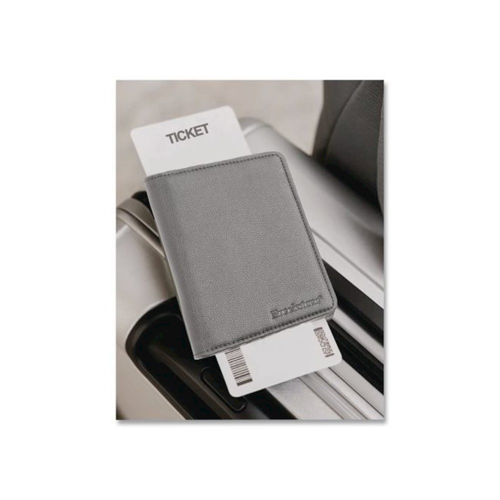 RFID Passport Holder, Polyurethane, Dark Gray. Picture 3