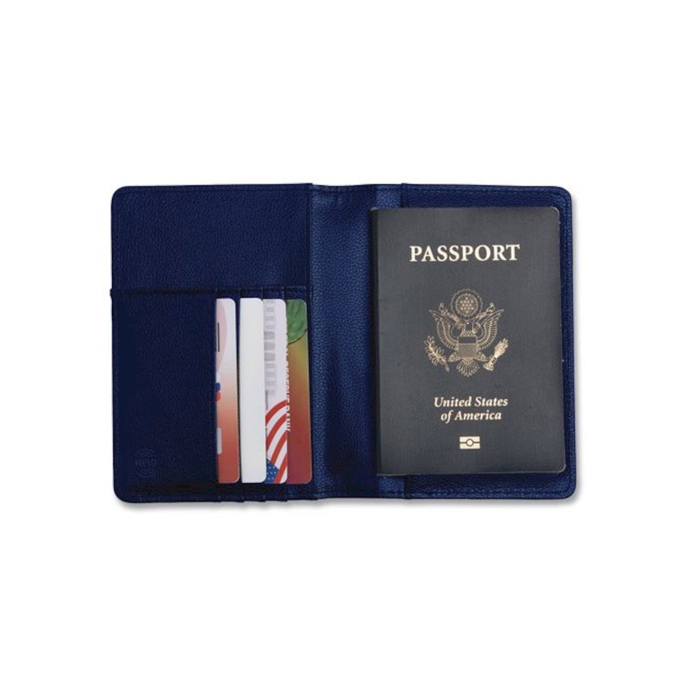 RFID Passport Holder, Polyurethane, Blue. Picture 2