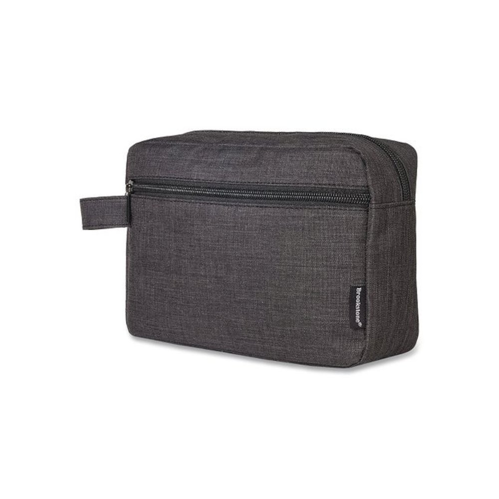 Fabric Travel Pouch, 8.27 x 2.76 x 6.3, Black. Picture 2