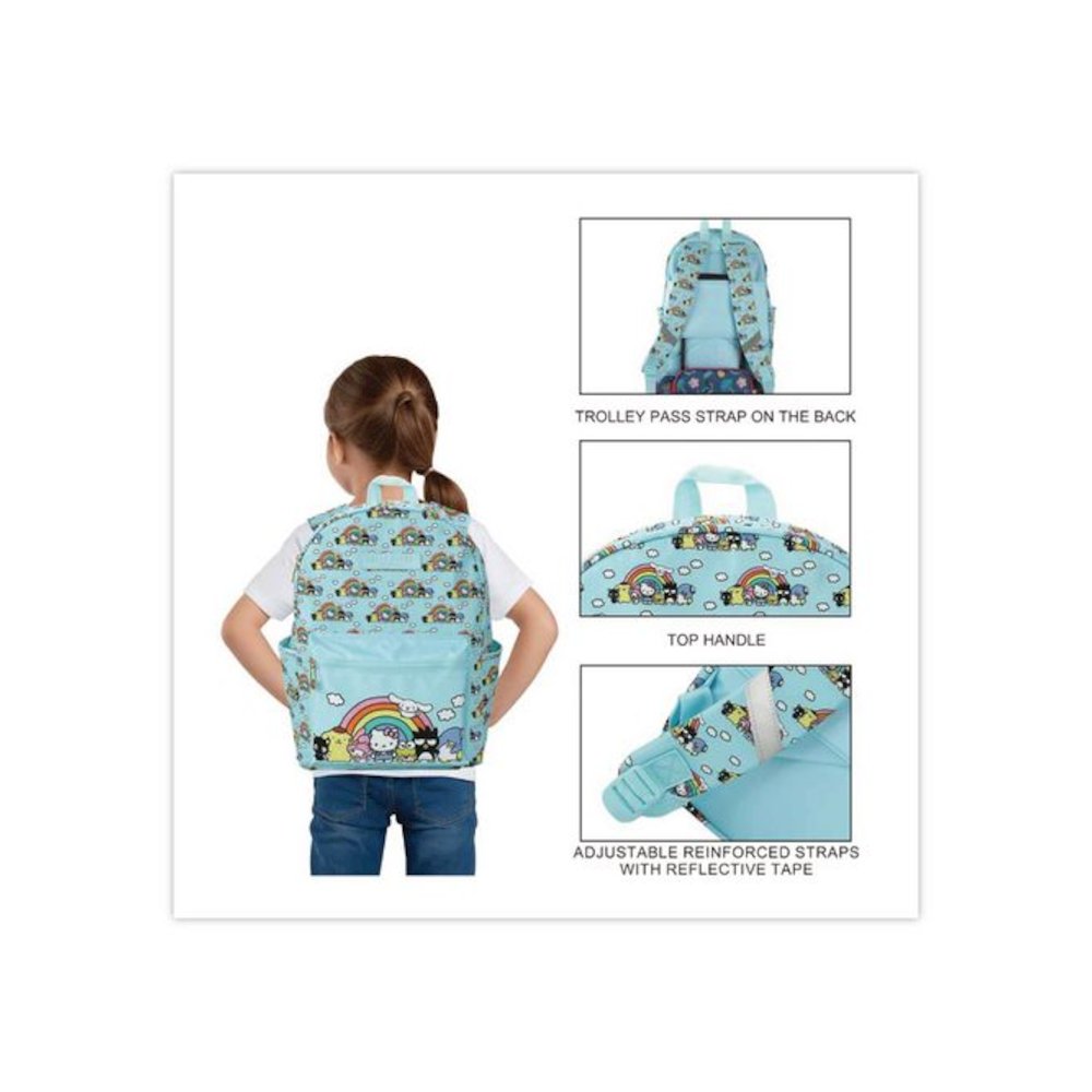 Hello Kitty and Friends Travel Backpack, Fits Devices Up to 15.9", 12 x 7 x 16, Multicolor. Picture 6
