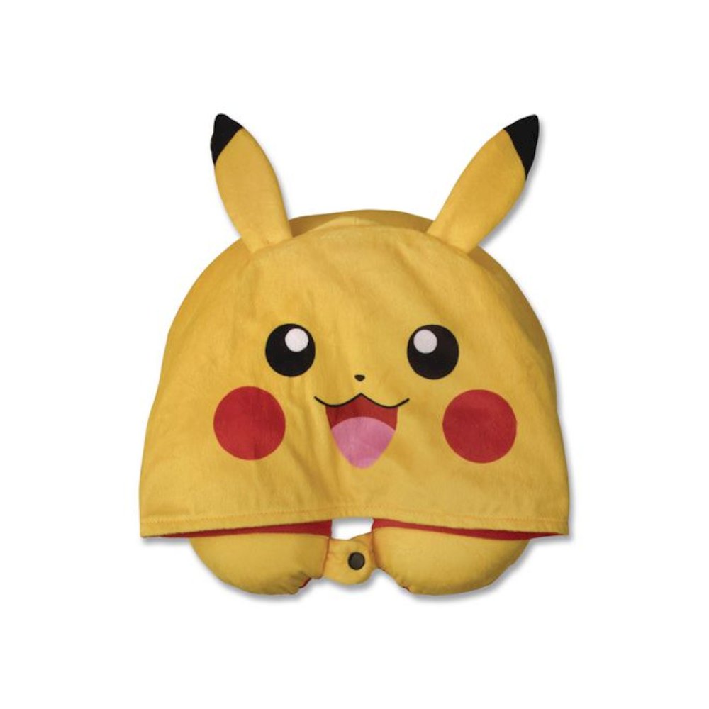 Pokemon Hooded Neck Pillow, 11 x 3 x 10.5, Yellow. Picture 1