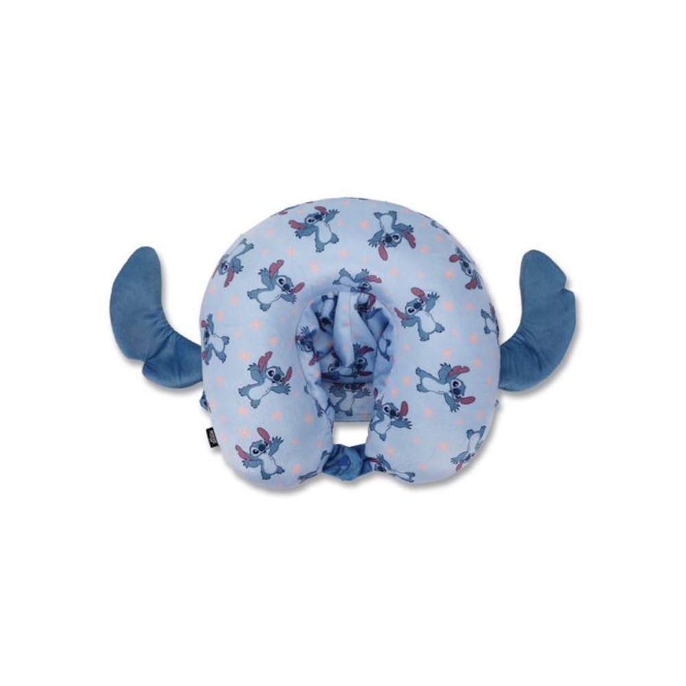 Stitch Hooded Polyester Travel Pillow, 11 x 3 x 10.5, Blue. Picture 2