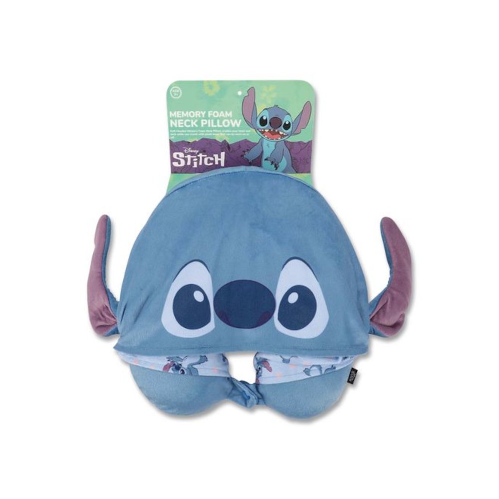 Stitch Hooded Polyester Travel Pillow, 11 x 3 x 10.5, Blue. Picture 8