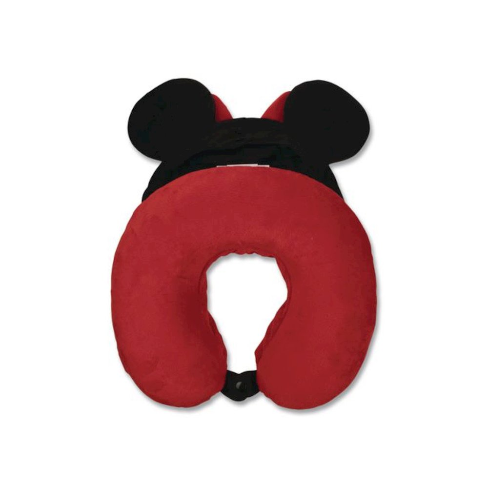 Minnie Mouse Hooded Neck Pillow, 11 x 3 x 10.5, Black/Red. Picture 2