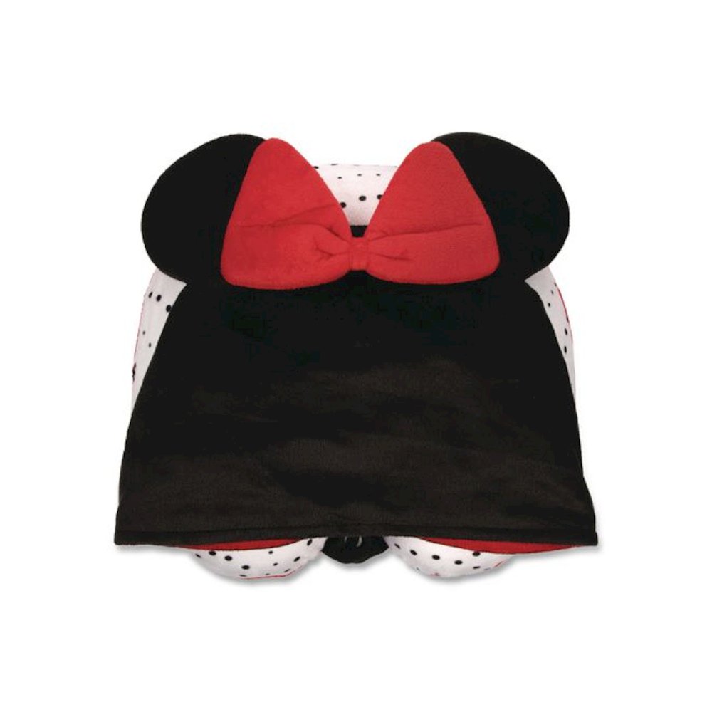 Minnie Mouse Hooded Neck Pillow, 11 x 3 x 10.5, Black/Red. Picture 3