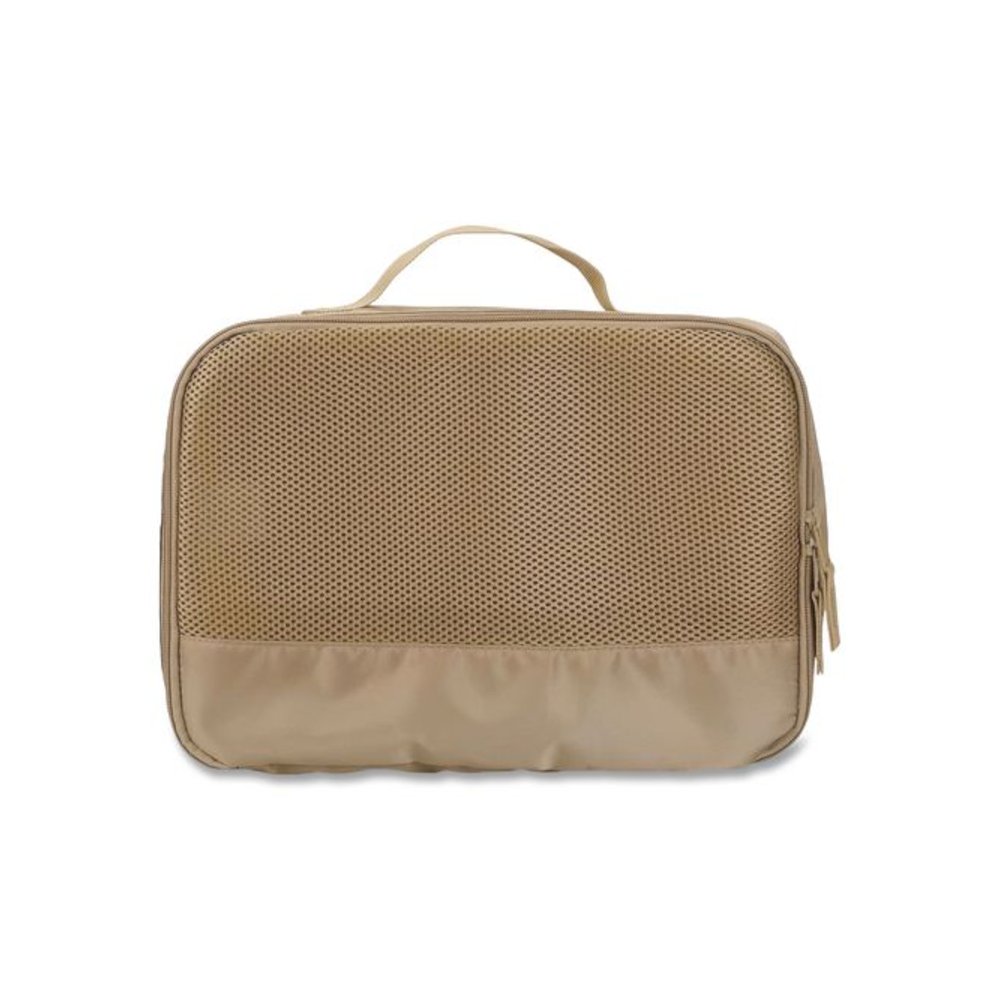 Four-Piece Packing Cube Set, Assorted Sizes, Light Brown. Picture 5