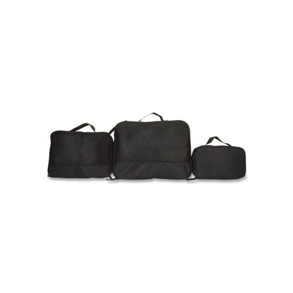 Four-Piece Packing Cube Set, Assorted Sizes, Black. Picture 1