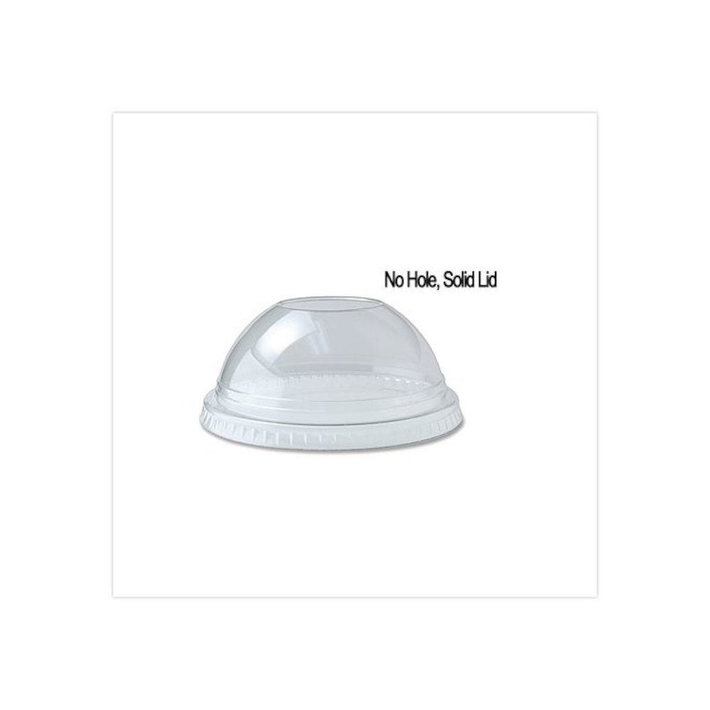 Kal-Clear/Nexclear Drink Cup Lids, Dome Lid with No Hole, Fits 12 oz to 20 oz Cold Cups, Plastic, Clear, 1,000/Carton. Picture 5