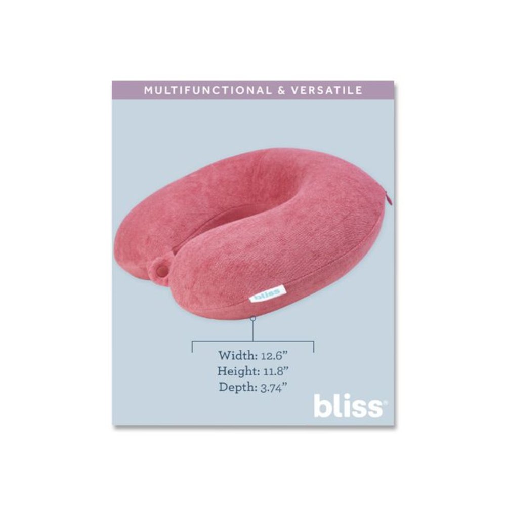 Terry Cloth Neck Pillow, Red. Picture 4