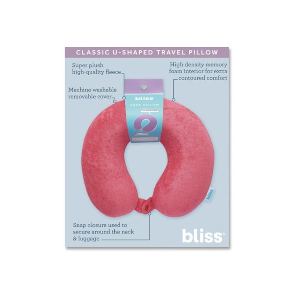 Terry Cloth Neck Pillow, Red. Picture 5