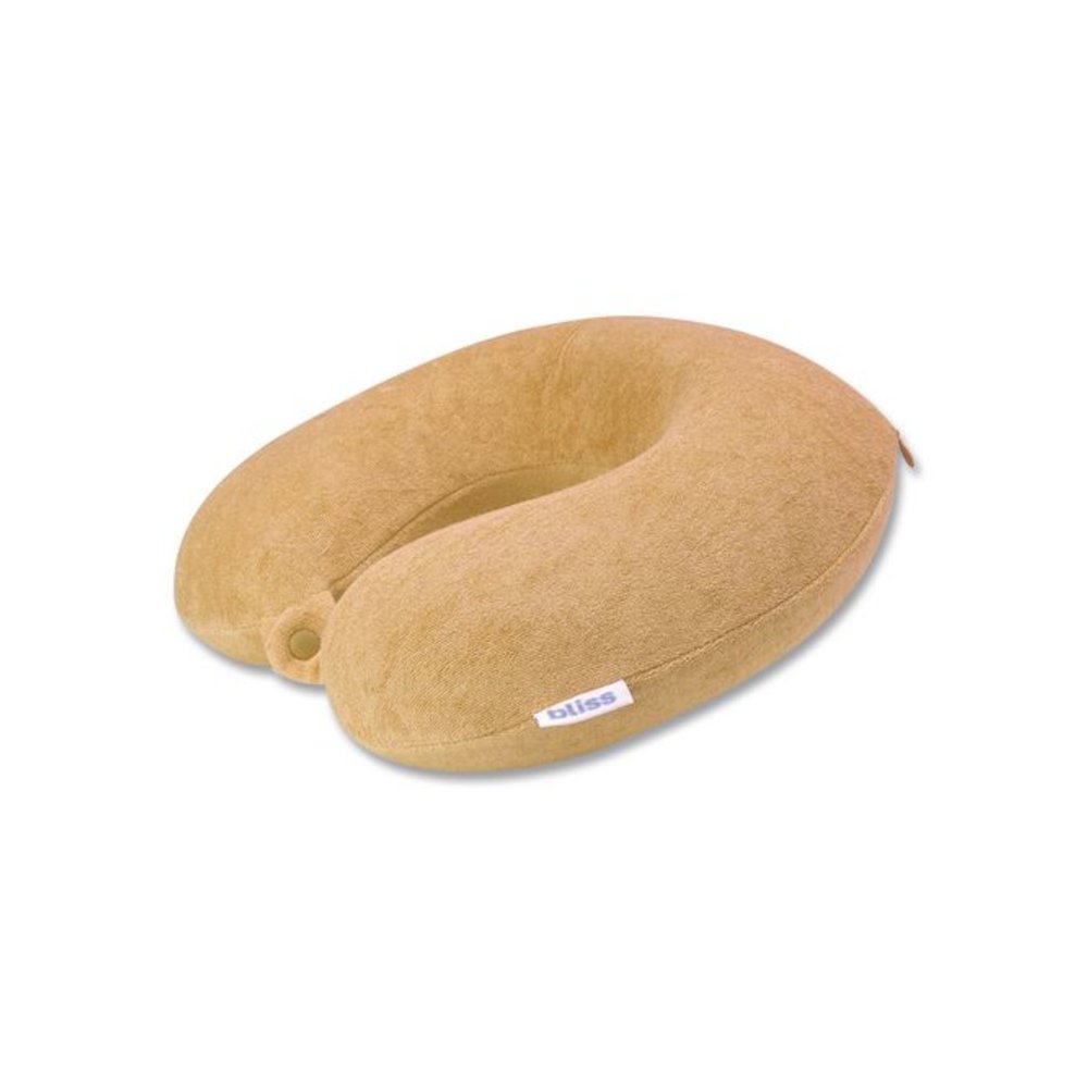 Terry Cloth Neck Pillow, Orange. Picture 2