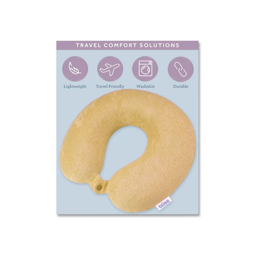 Terry Cloth Neck Pillow, Orange. Picture 3