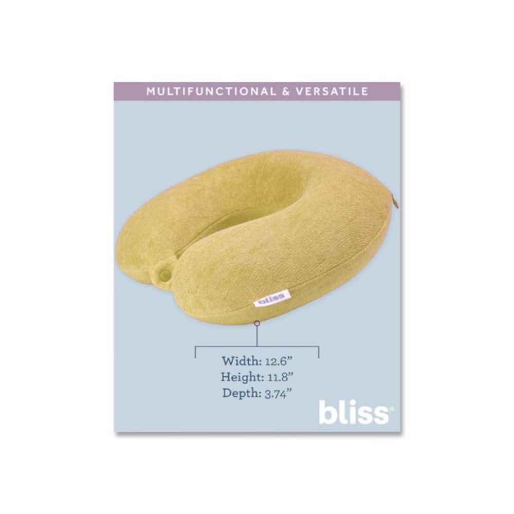 Terry Cloth Neck Pillow, Orange. Picture 4