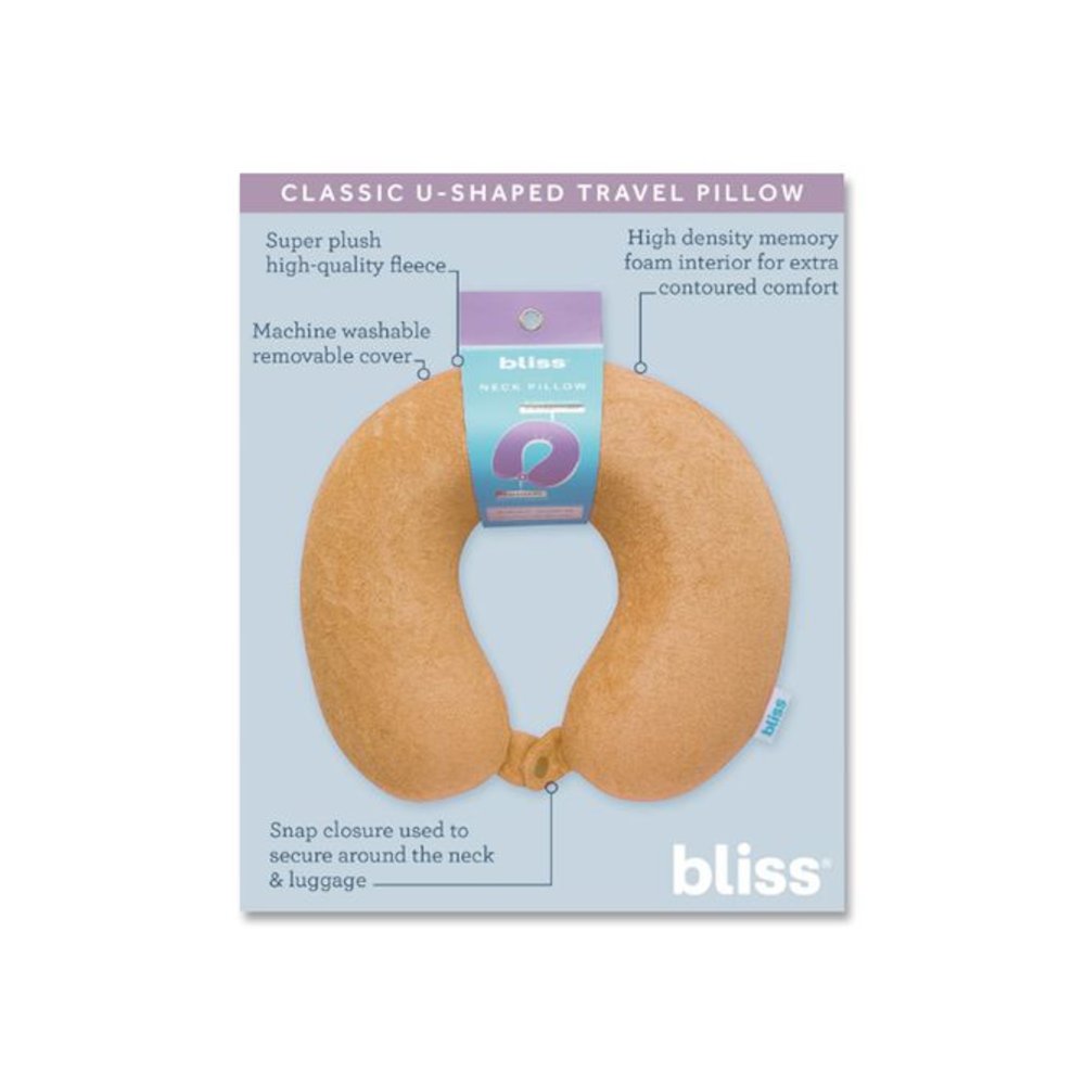 Terry Cloth Neck Pillow, Orange. Picture 5