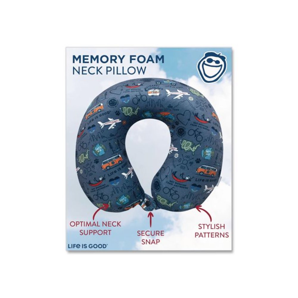 Neck Pillow, Multicolor Travel Print. Picture 4