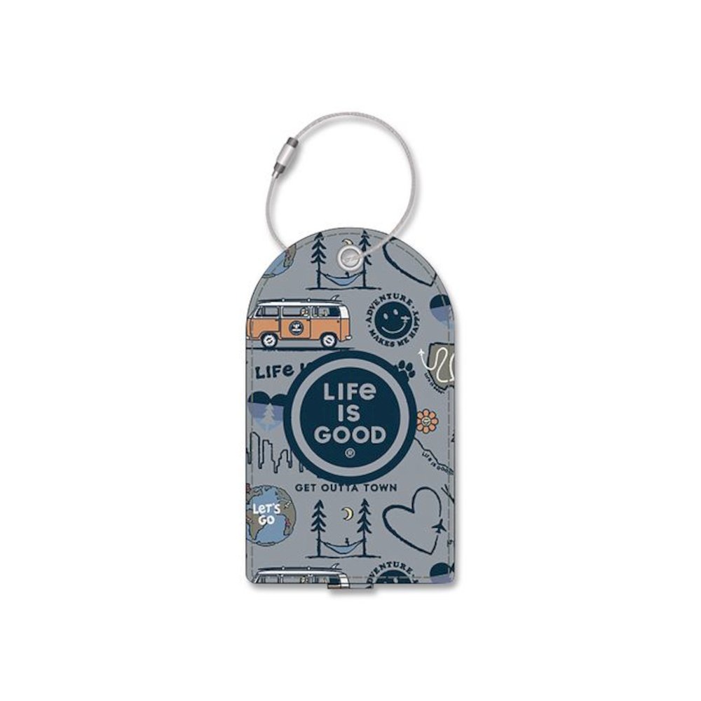 Luggage Tag, Vegan Leather, Multicolor, 2/Pack. Picture 2