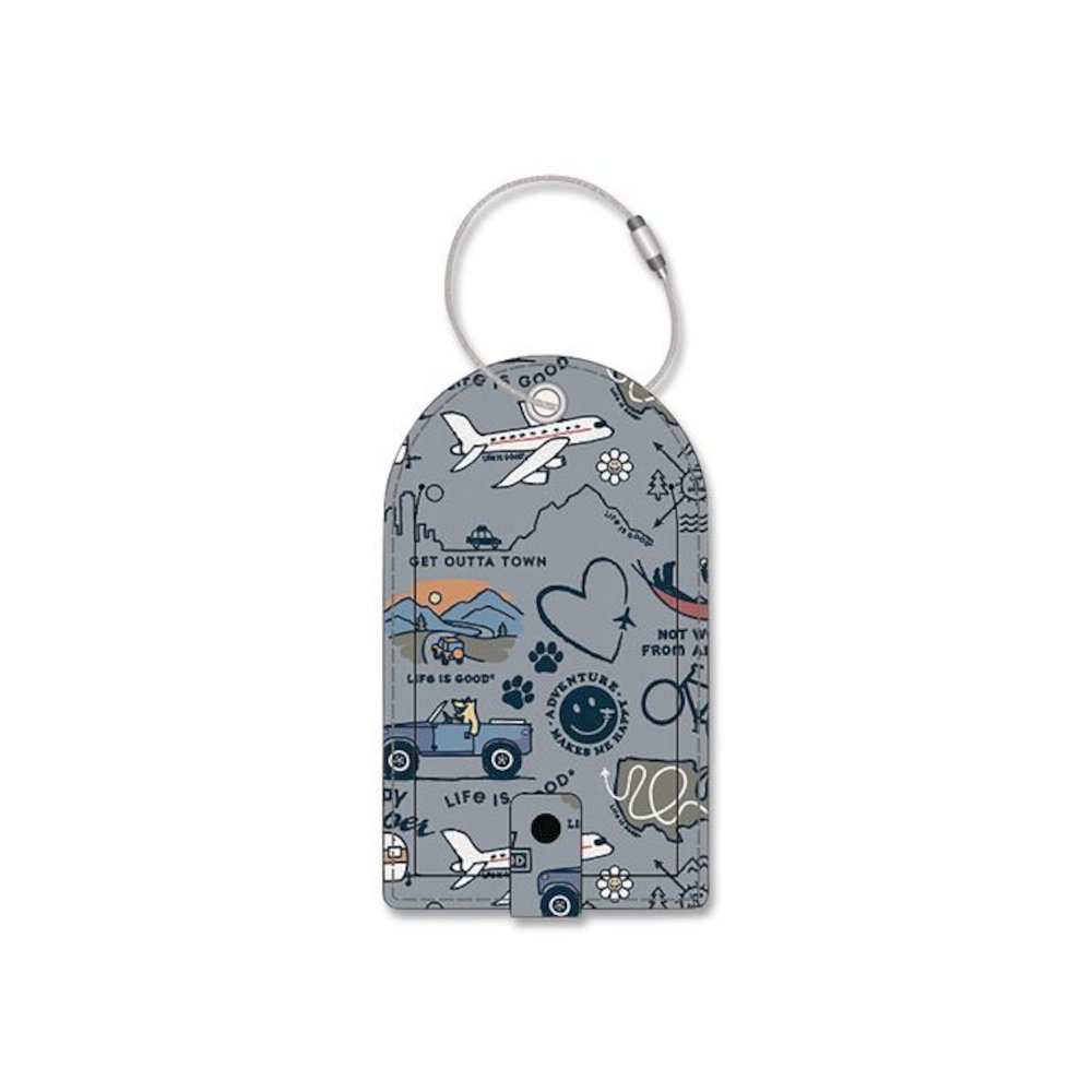 Luggage Tag, Vegan Leather, Multicolor, 2/Pack. Picture 3