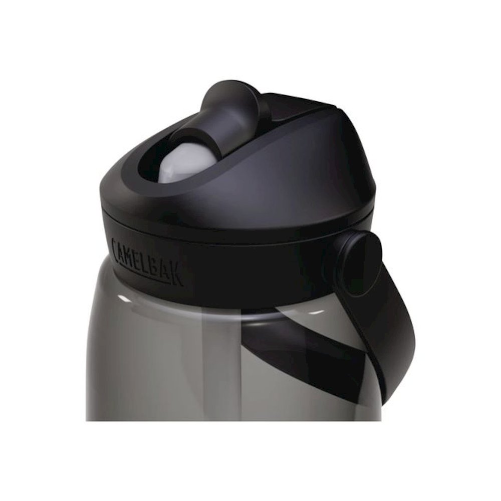 Thrive FlipStraw Plastic Water Bottle, 32 oz, Charcoal. Picture 4