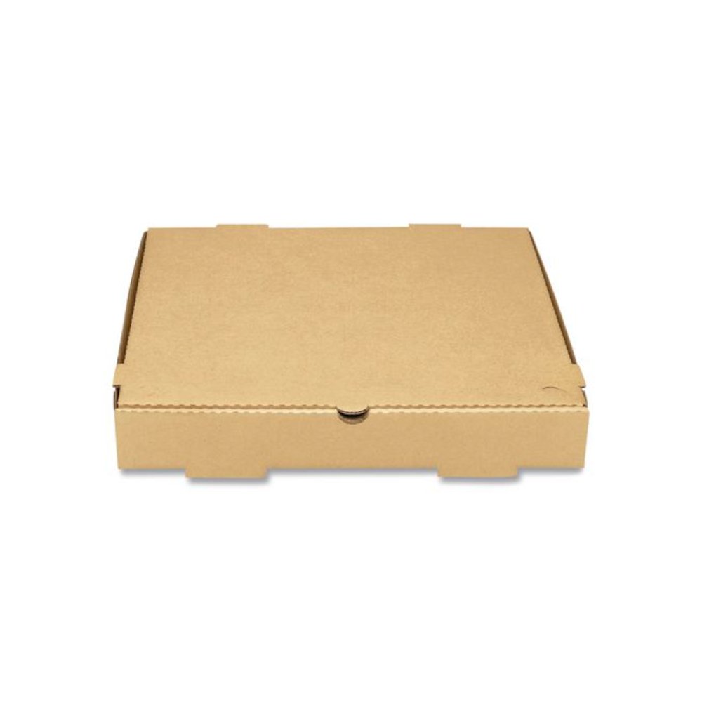 Corrugated Pizza Box, 14 x 14 x 2, Kraft, Cardboard, 50/Carton. Picture 1