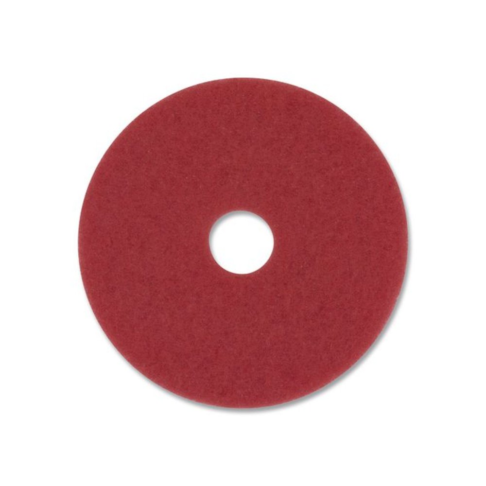Low-Speed Buffer Floor Pads 5100, 12" Diameter, Red, 5/Carton. Picture 2