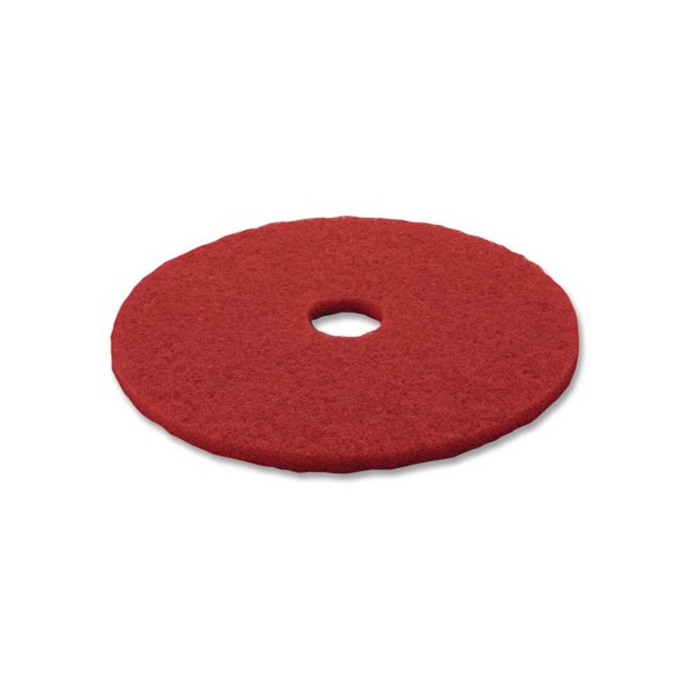Low-Speed Buffer Floor Pads 5100, 12" Diameter, Red, 5/Carton. Picture 3