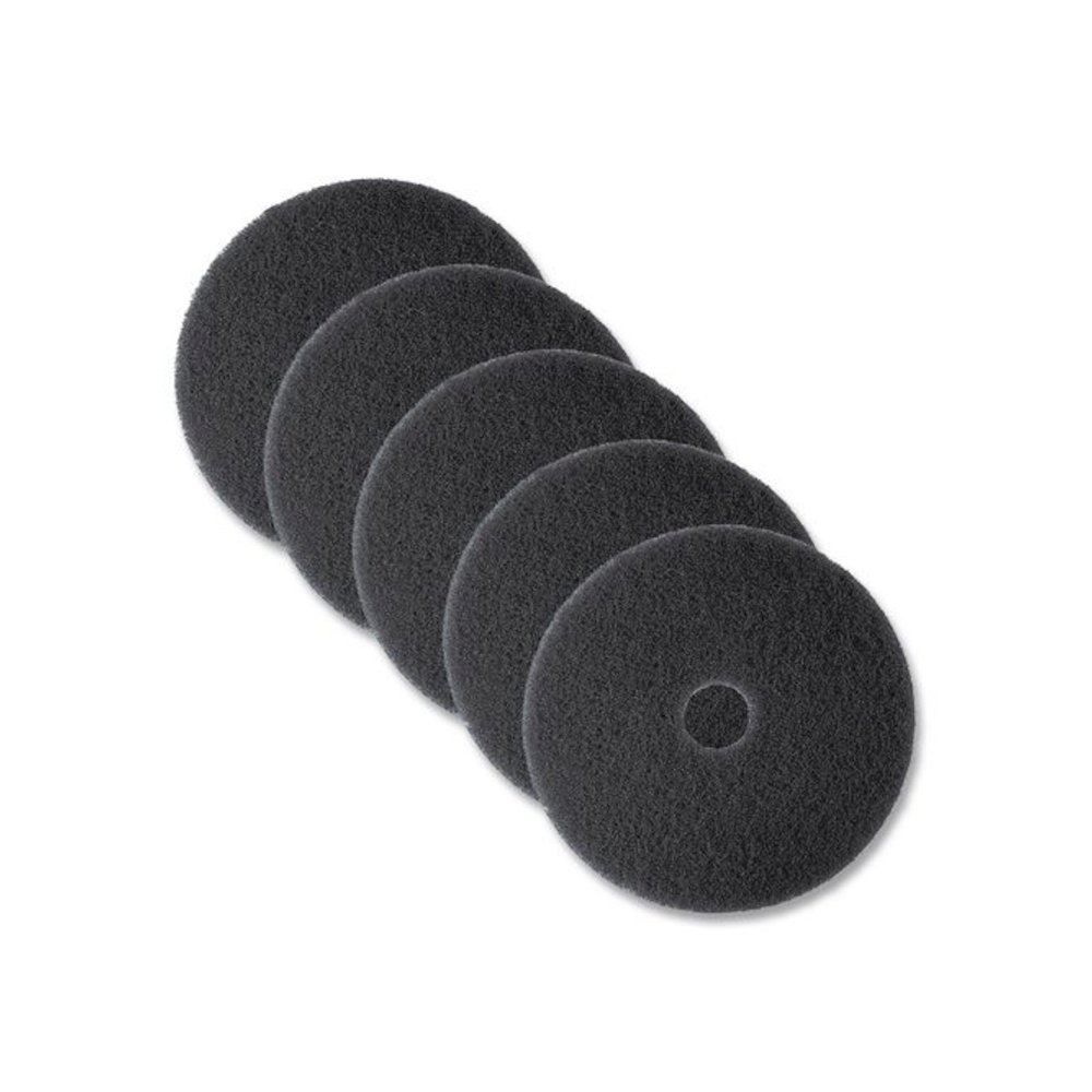 Low-Speed High Productivity Floor Pads 7300, 19" Diameter, Black, 5/Carton. Picture 1