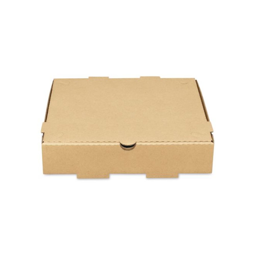 Corrugated Pizza Box, 10 x 10 x 2, Kraft, Cardboard, 50/Carton. Picture 1