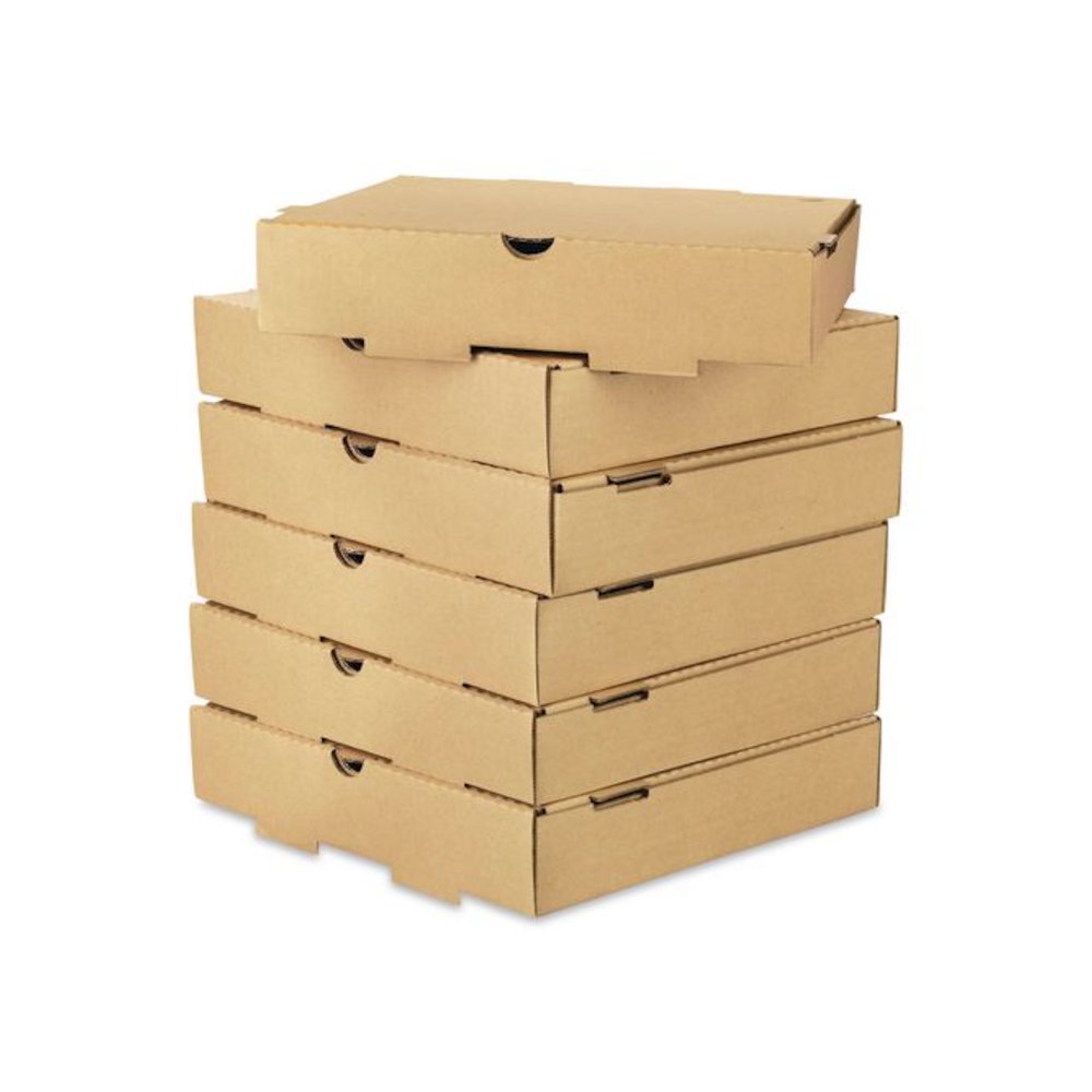 Corrugated Pizza Box, 10 x 10 x 2, Kraft, Cardboard, 50/Carton. Picture 3