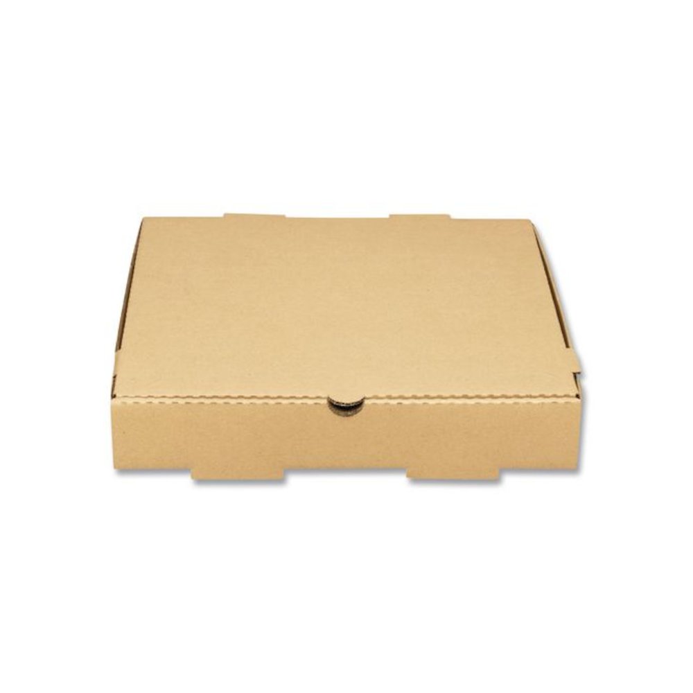 Corrugated Pizza Box, 12 x 12 x 2, Kraft, Cardboard, 50/Carton. Picture 1