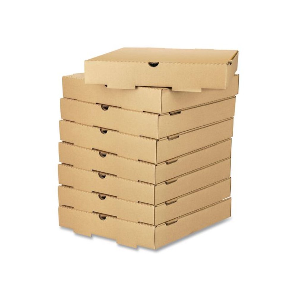Corrugated Pizza Box, 12 x 12 x 2, Kraft, Cardboard, 50/Carton. Picture 3