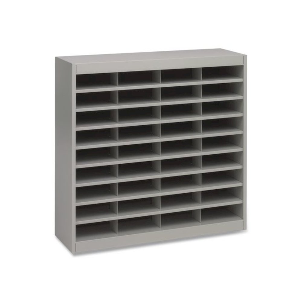 Steel/Fiberboard E-Z Stor Sorter, 36 Compartments, 37.5 x 12.75 x 36.5, Gray. Picture 5