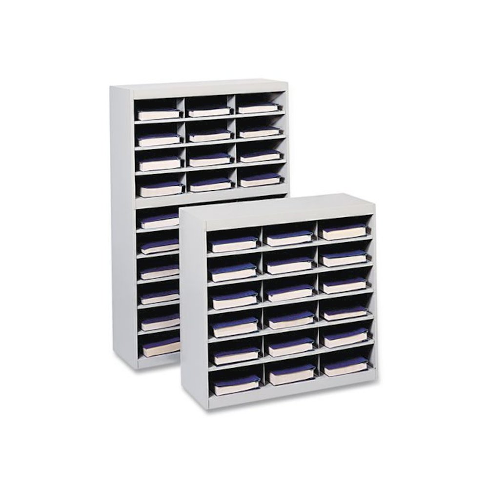 Steel Project Center Organizer, 18 Pockets, 37.5 x 15.75 x 36.5, Gray. Picture 4
