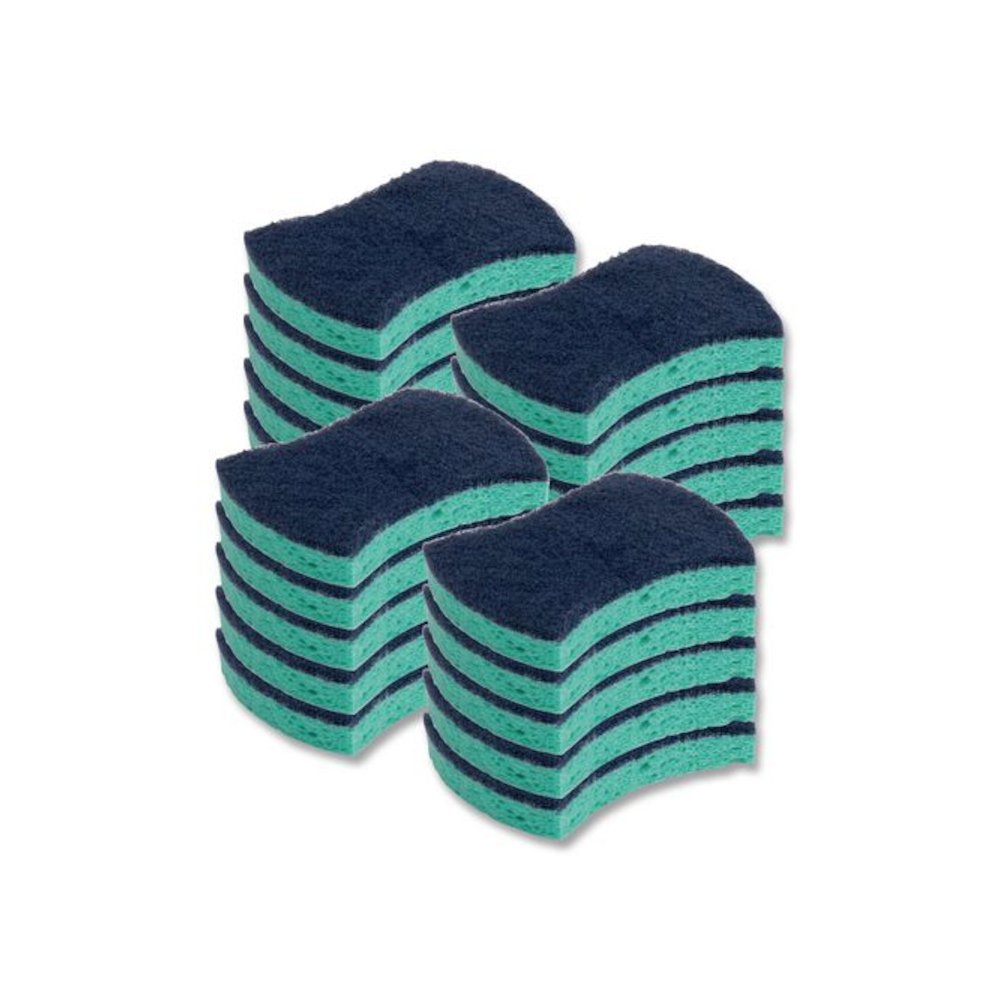 Power Sponge #3000, 2.8 x 4.5, 0.6" Thick, Blue/Teal, 20/Carton. Picture 1