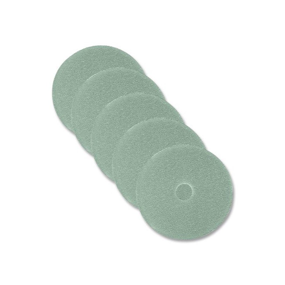 Ultra High-Speed Floor Burnishing Pads 3100, 19" Diameter, Aqua, 5/Carton. Picture 1