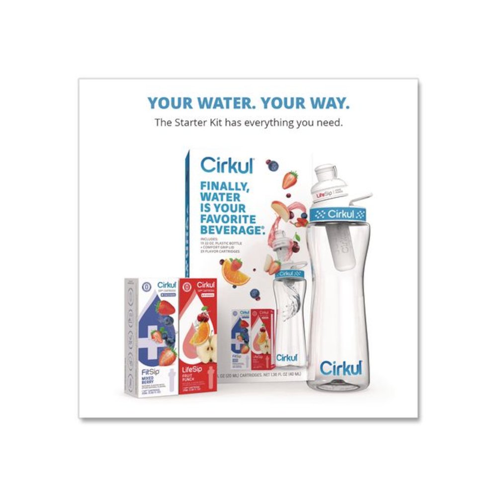 Flavor Water Bottle Kit, 22 oz, Clear. Picture 4